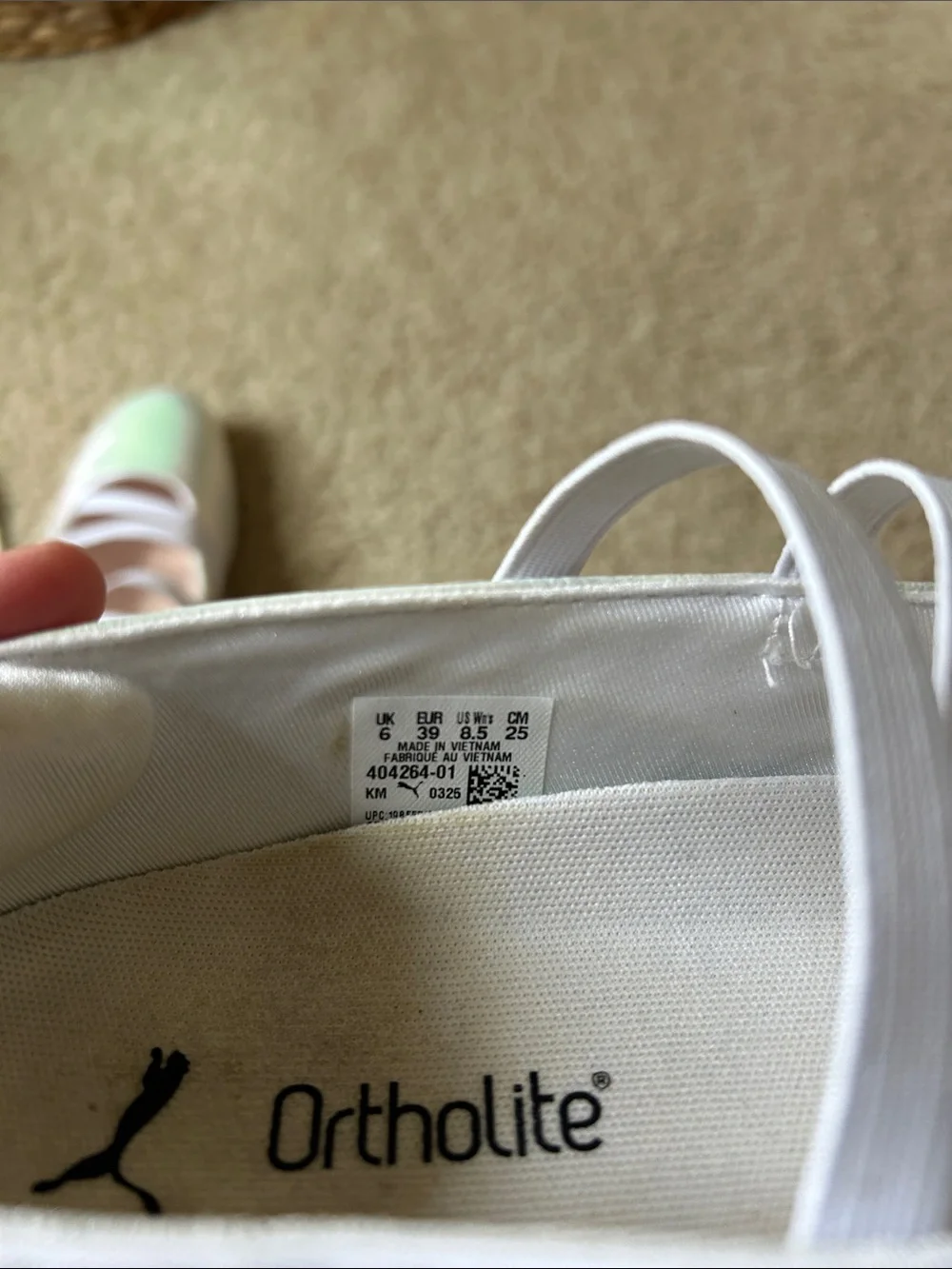 Puma Iridescent White Slip-On Ballet Sneakers